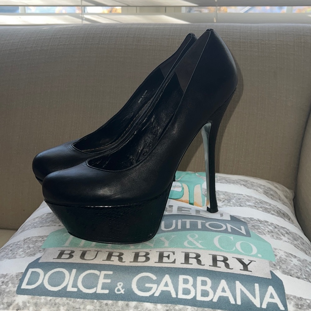 Bebe Platform Heels-Black